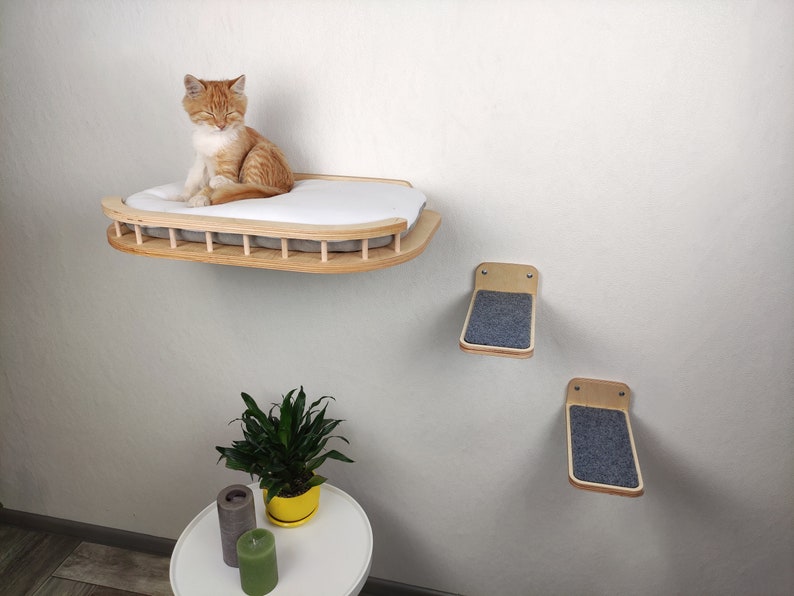 Cat shelf, Cat tower, Cat bed, Cat tree tower, Cat shelves for wall, Cat furniture, Cat tree, Modern cat furniture, Cat window perch image 5