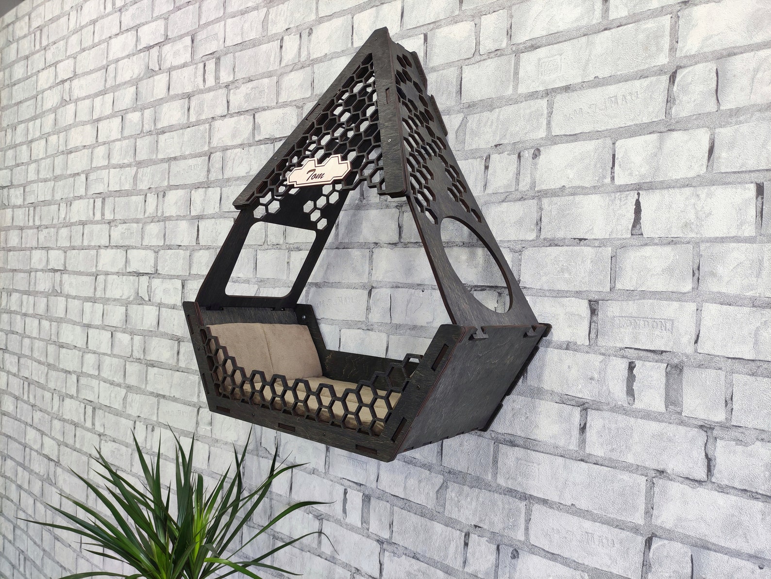 Cat bed Cat wall shelves Wooden cat hexagon cat Etsy