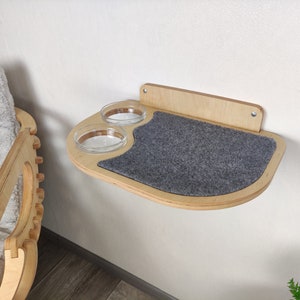 Cat feeder shelf, Cat shelf, Feeding shelf, Cat wall shelves, Cat feeding shelf, Cat furniture, Cat wall furniture, Cat bowls, Pet bowls image 6