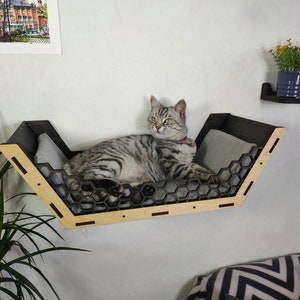 Сat wall furniture Сat shelves Wall cat bed two-tone /New for 2023 from RshPets/