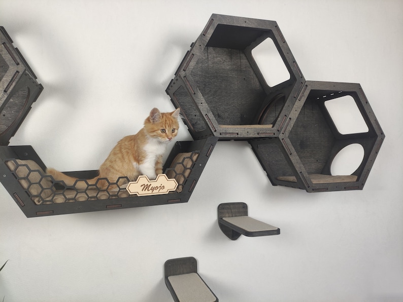 Cat tree, Cat shelves, Cat wall furniture, Cat furniture, Cat bed, Pet furniture, Cat beds, Cat tree modern, Cat house image 2