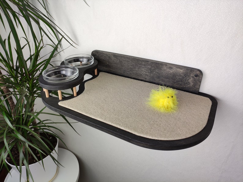 Cat Feeder Shelf Cat Food Shelf Pet Bowl Cat Bowls Cat Etsy