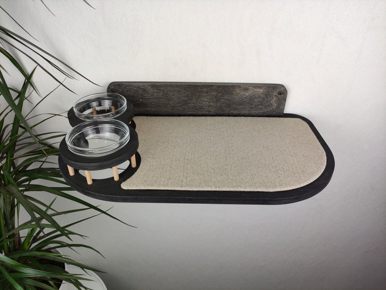 Cat Feeder Shelf Cat Feeding Shelf Cat Food Shelf Cat Etsy