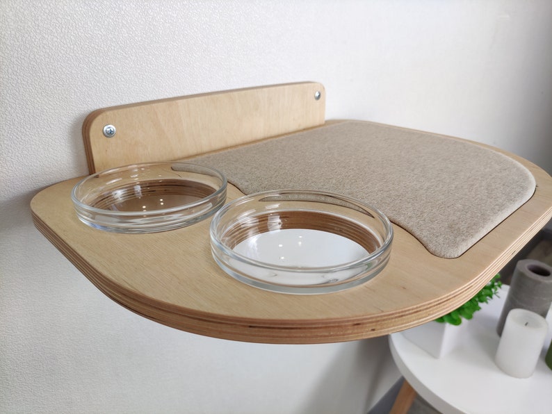 Cat feeder shelf, Cat shelf, Feeding shelf, Cat wall shelves, Cat feeding shelf, Cat furniture, Cat wall furniture, Cat bowls, Pet bowls image 7