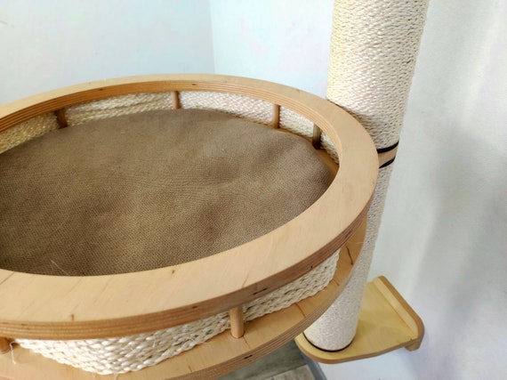 Cat wall tree plus cat bed plus cat steps / Set of wall furniture for cats