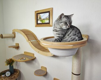 Cat tree / Cat shelves / A large set for active cats of different ages / New from our team