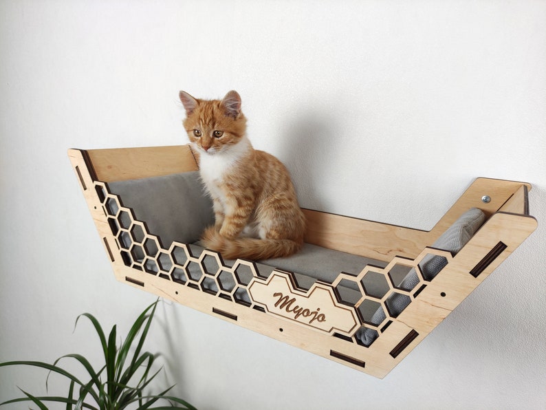 Cat wall furniture, Cat shelves, Cat condo, Cat wall shelves, Cat cave, Cat bed, Cat wall bed, Modern cat Furniture, Cat climbing wall Light shelf