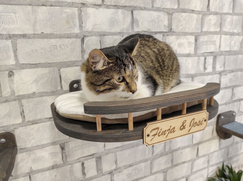 Cat wall furniture VINY dark cat furniture set Cat Etsy