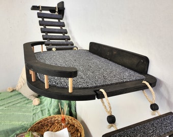 Wall furniture for a cat / Cat bed / Cat bridge -//- New set from the RshPets team