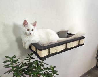 Large Wall Cat Bed Shelf: Modern Wood Furniture