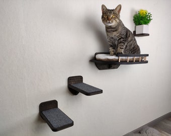 Lit pour chat, arbre à chat, étagères pour chat, meubles muraux pour chat, étagères murales pour chat, marchepied pour chat, meubles muraux pour chat, meubles pour chat, meubles modernes pour chat