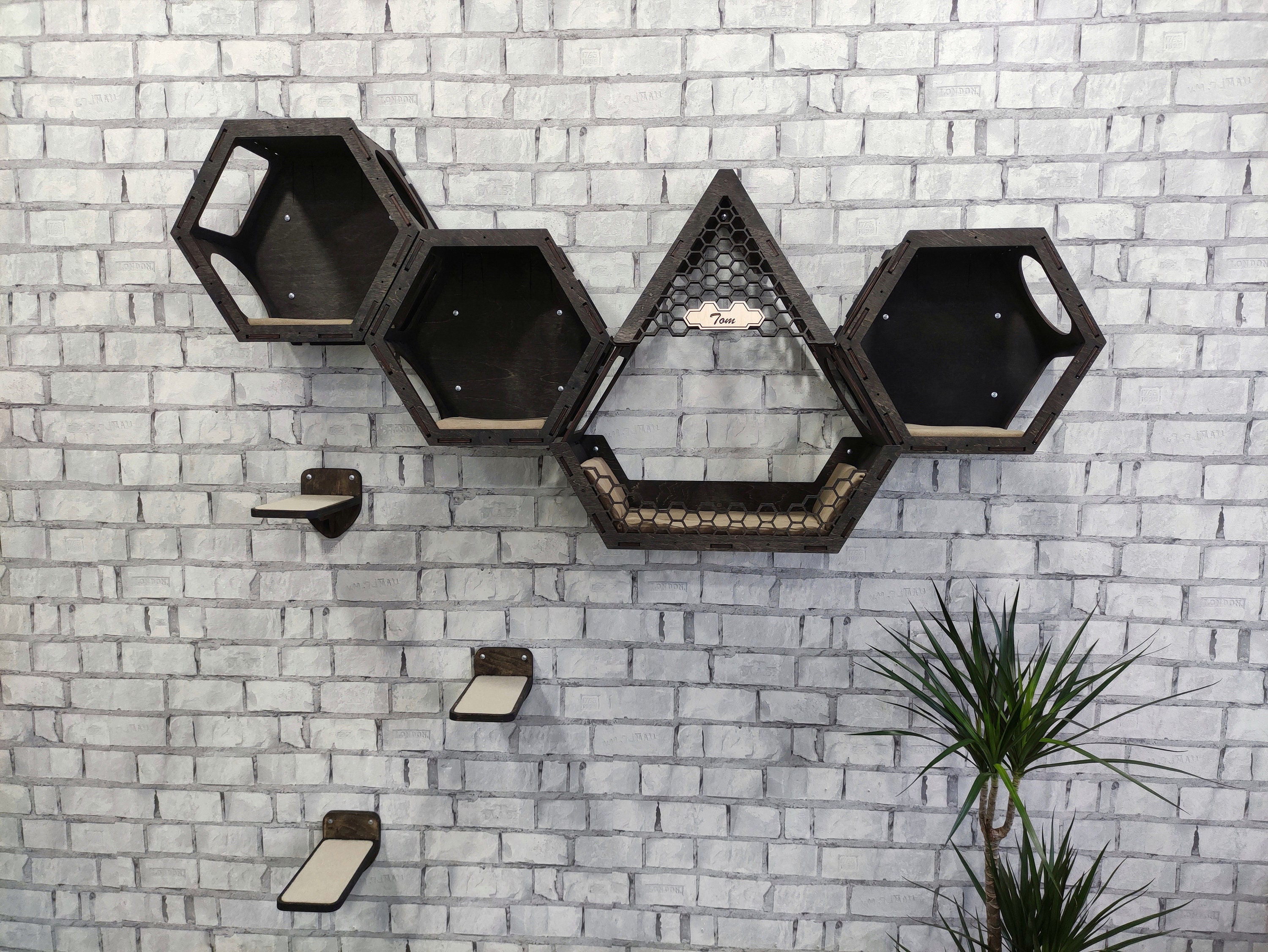 KatzeWandMöbel KatzeWohnung Sechseck Katze Regal Katze Etsy