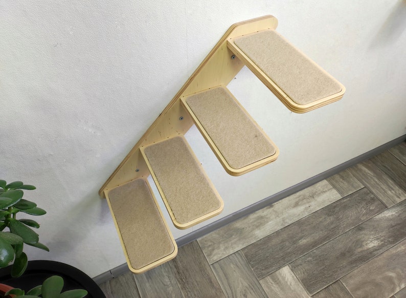 Muebles de pared para gatos / Árbol para gatos / Estantes para gatos / Escalones de pared para gatos / Escalera para gatos / Nuevo 2022 de RshPets 4 steps