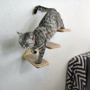 Muebles de pared para gatos / Árbol para gatos / Estantes para gatos / Escalones de pared para gatos / Escalera para gatos / Nuevo 2022 de RshPets imagen 8