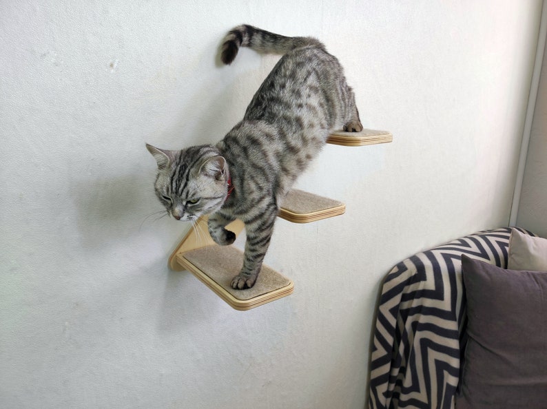 Muebles de pared para gatos / Árbol para gatos / Estantes para gatos / Escalones de pared para gatos / Escalera para gatos / Nuevo 2022 de RshPets imagen 8