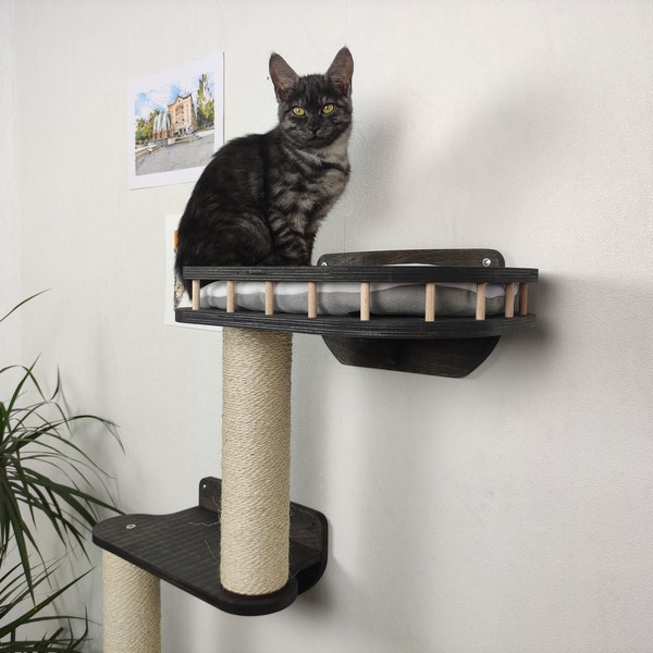 Modern furniture for cats, Cat tree, Cat tower, Cat furniture, Cat tree wall, Cat sisal scratching post, Cat wall bed, Cat scratching post