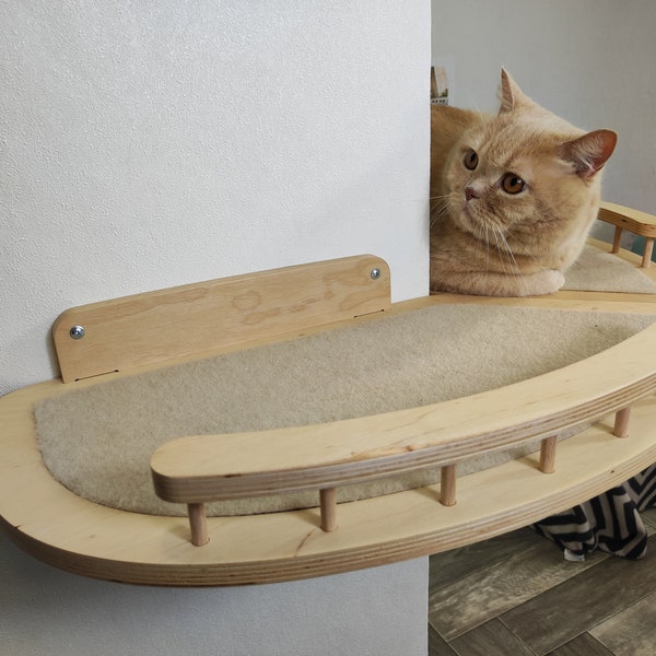 Cat shelf   Wall furniture  Cat corner Modern cat tree  Floating cat bed