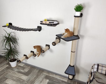 Cat wall furniture / Cat scratching post / Cat bed / Cat steps / Modern design by RshPets