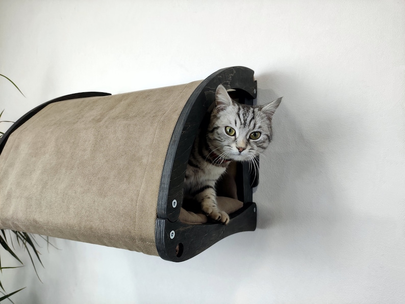 Cat tunnel, Cat cave, Cat house, Cat tree, Cat shelf, Cat climbing wall, Cat shelves, Cat furniture, Modern cat tree, Cat wall furniture image 1