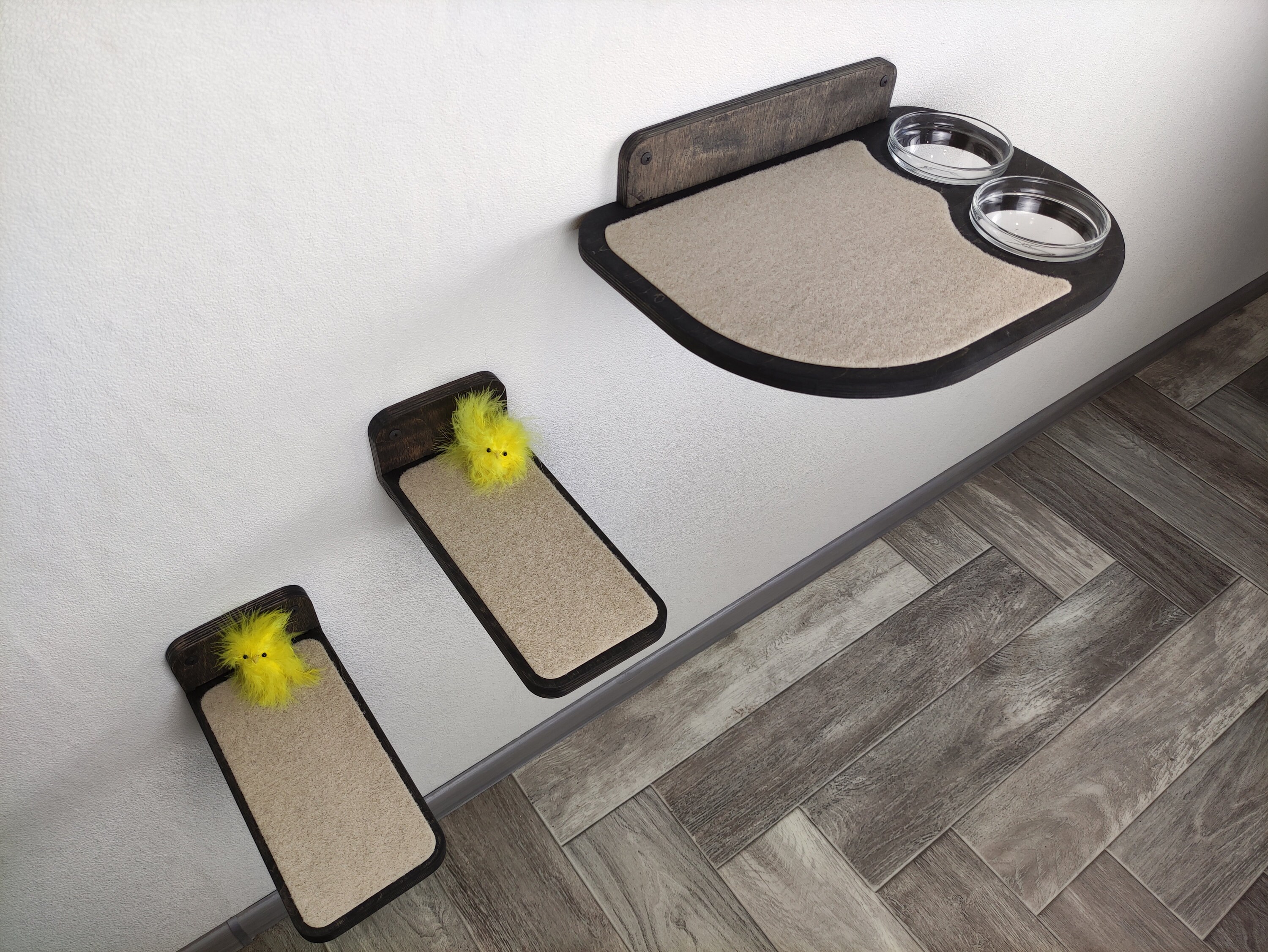 Cat Bowl Shelf Cat Shelf Cat Feeding Shelf Cat Feeger Cat Etsy