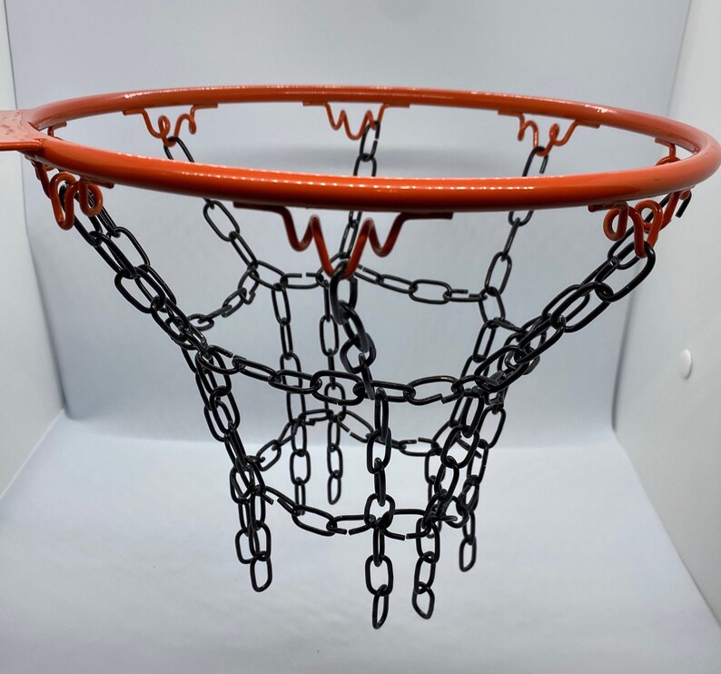 Basketball Chain Net Mini Hoop Black Etsy