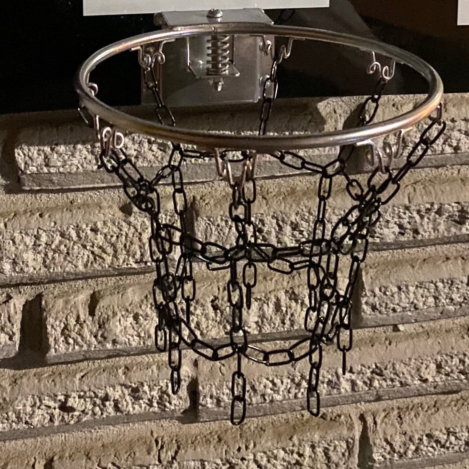 Basketball Chain Net Mini Hoop Black Etsy