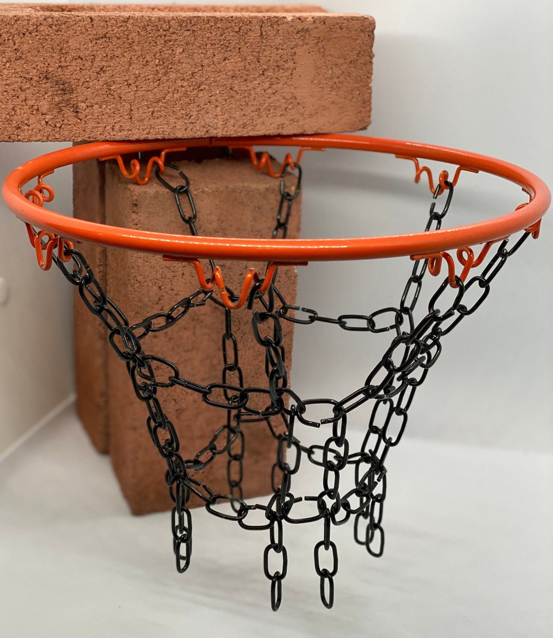 Basketball Chain Net Mini Hoop Black Etsy