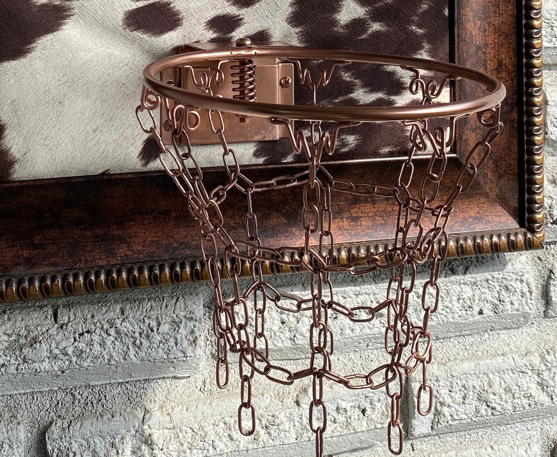 Basketball Chain Net Mini Hoop Black Etsy