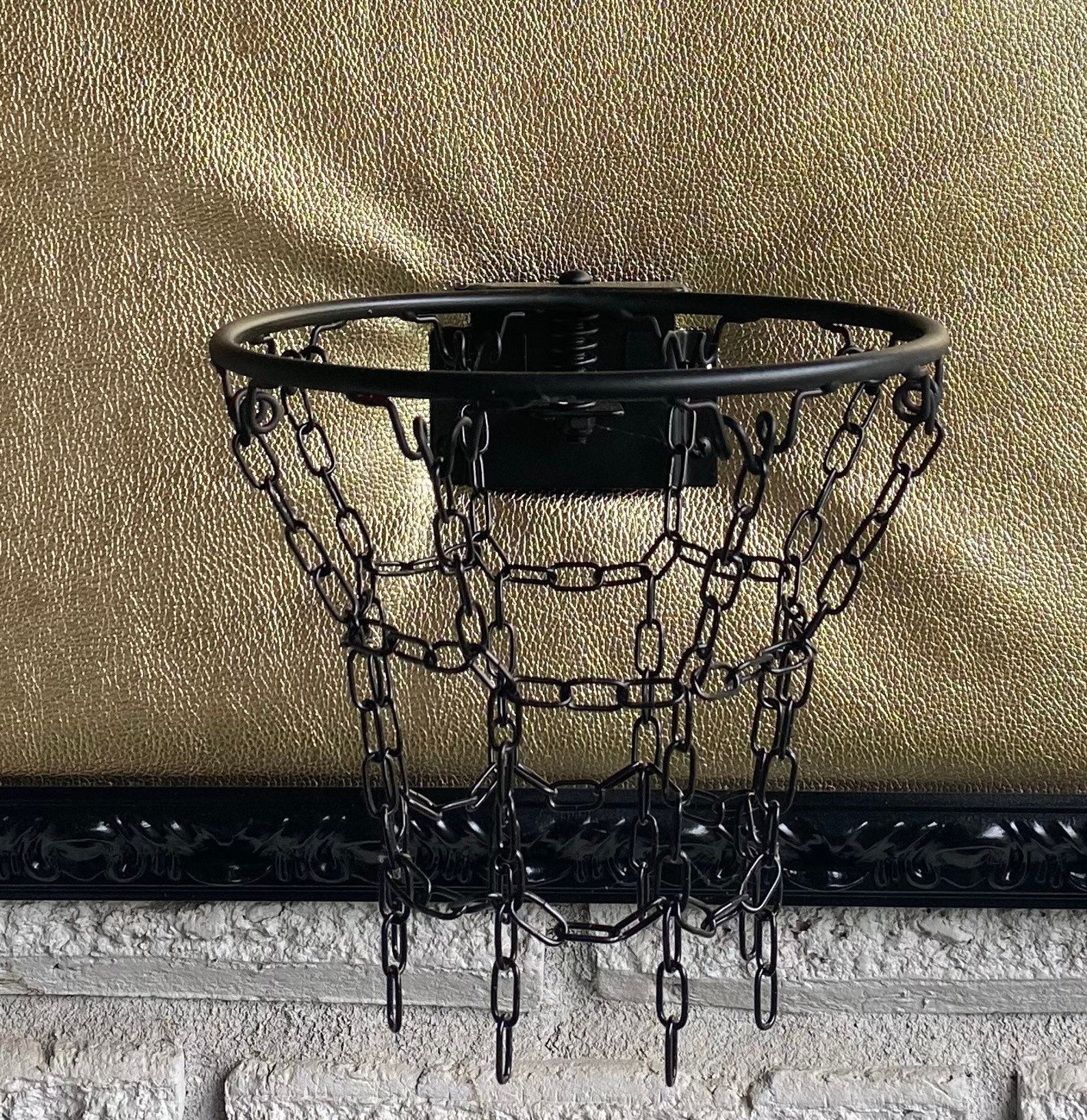 Basketball Chain Net Mini Hoop Black Etsy