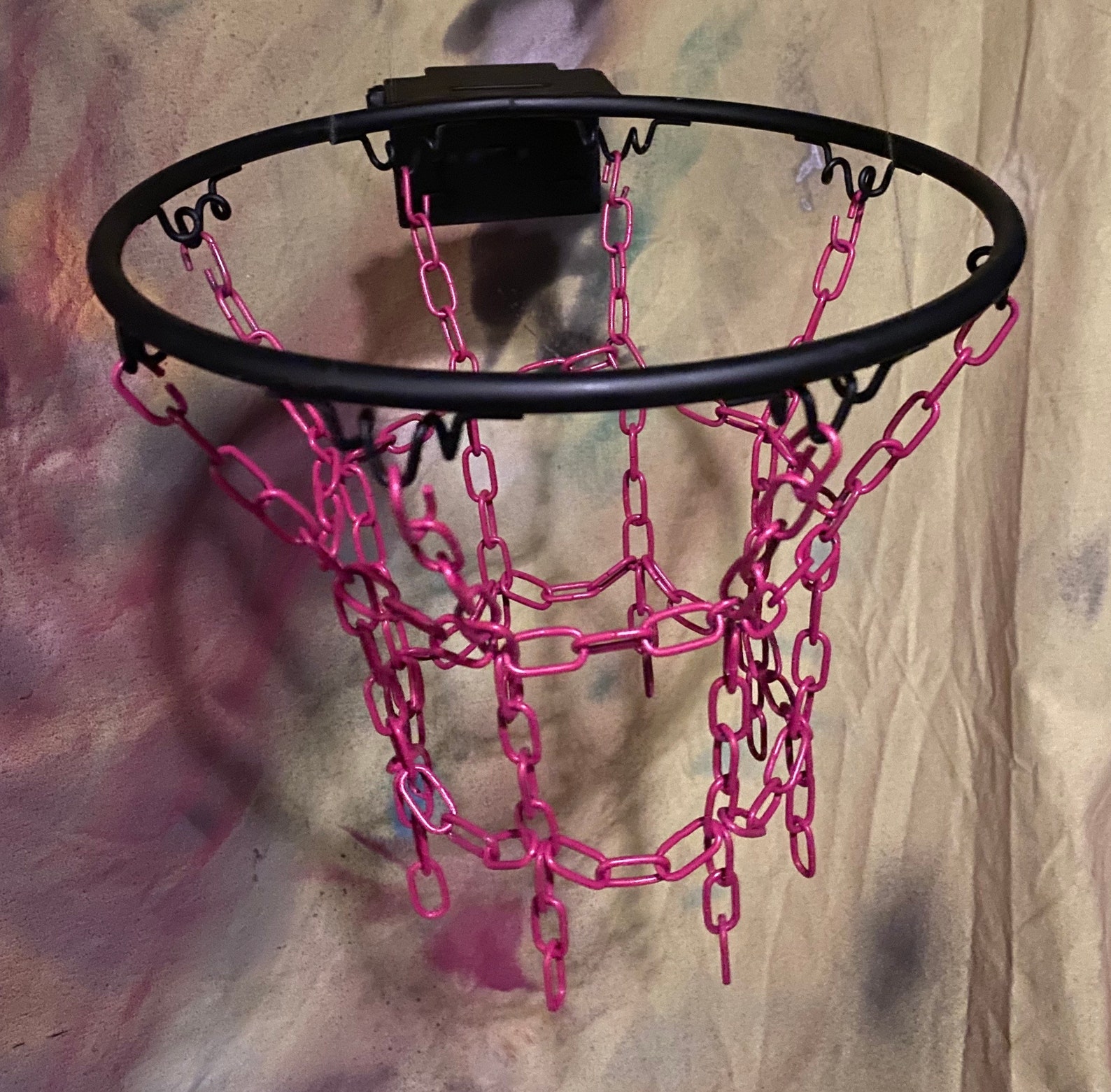 Basketball Chain Net Mini Hoop Black Etsy
