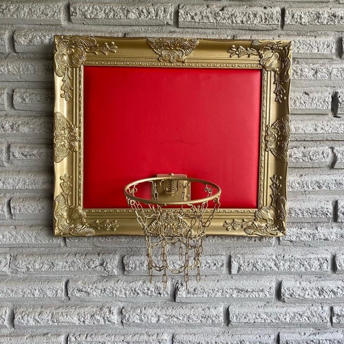 Rustic Wall Mounted Basketball Hoop Brown and Black Indoor Etsy