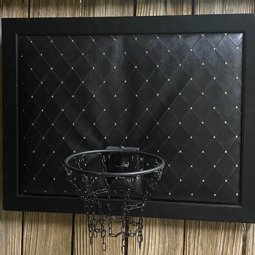 Rustic Wall Mounted Basketball Hoop Brown and Black Indoor Etsy