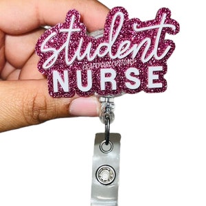 Student Nurse Badge Reel 15 Color Options Retractable - Etsy