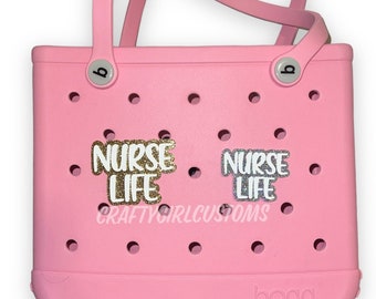 NURSE LIFE Bogg Bag Bit - CUSTOMIZE With Any Title - Custom Bogg Bag Charm