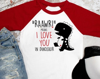 RAAWR! Means I Love You In Dinosaur PNG File, Digital File