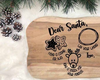 Santa Platter & Santa's Milk Glass