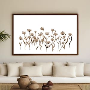 Floral prints download horizontal wildflower printable wall art abstract downloadable art prints flowers watercolor print farmhouse decor