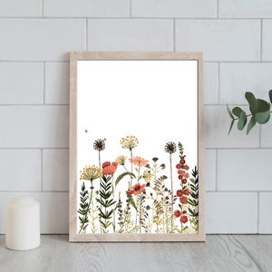 Wildflowers print floral printable wall art watercolor prints flower prints download digital floral prints downloadable wall art home decor