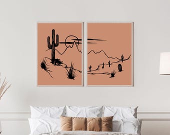 Western decor, boho art prints set, digital download prints, western prints, western wall decor, southwestern wall art, boho bedroom decor,