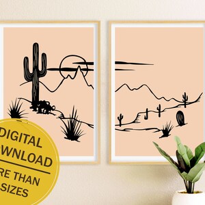 Boho Art Prints Set Western Decor Boho Wall Decor Western Etsy