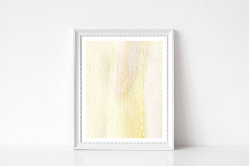 Neutral wall art, pastel decor, aesthetic room decor, 8x11 watercolor print, living room wall art, neutral beige abstract print image 2