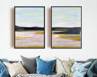 Downloadable prints art set neutral landscape print abstract watercolor landscape wall art printable above bed decor neutral wall art poster