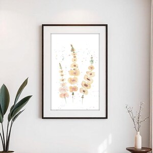 Watercolor Floral Print Set: Botanical Living Room Wall Art (Digital Download)
