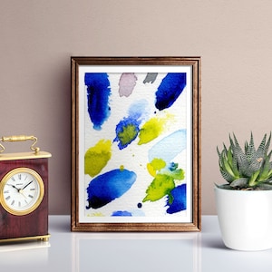Watercolor print abstract, aesthetic room decor, abstract brush strokes print, watercolor brush stroke print, college apartment decor