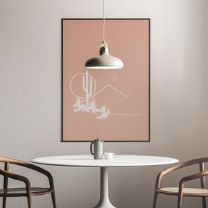 Westliche Kunst Kaktus Druck Boho-Wand-Dekor Wohnzimmer | Etsy