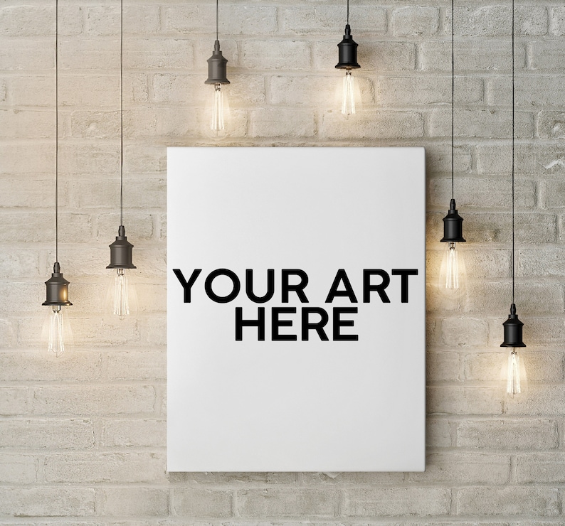Download Vertical Canvas Mockup Light Bulb Portrait Industrial Mock | Etsy