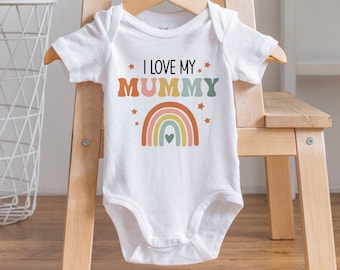 I Love my Mummy baby bodysuit, baby romper, Personalised baby bodysuit, Custom baby bodysuit, Pregnancy Announcement, Mothers Day Gift