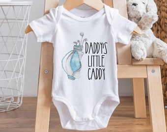 Daddy's little Caddy Body suit, Newborn Outfit, Custom Baby Shower Gift, Funny Bodysuit, Baby Romper, Pregnancy announcment, Golf Romper