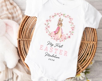 My First Easter baby bodysuit, Easter baby romper, My First Easter, Custom baby bodysuit, Personalised Easter outfit, Babies First Easter