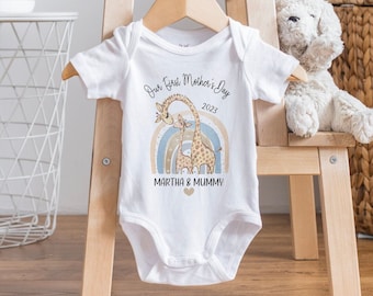 Our First Mother's Day baby bodysuit, Mummy & Me baby romper, My First Mother's Day, Custom baby bodysuit, Personalised Mother's Day